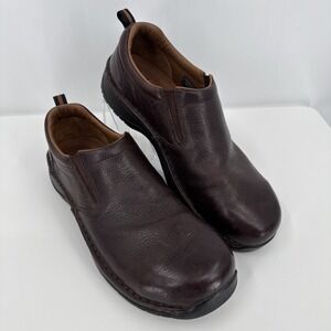 Red Wing ComfortPro Safety Toe Slip On Shoe Men 10D Brown Leather Slip Resistant